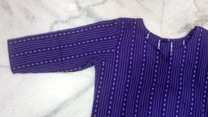 Purple Striped Short Kurti 💜