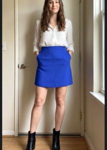 Beautiful Royal Blue Mini Skirt
