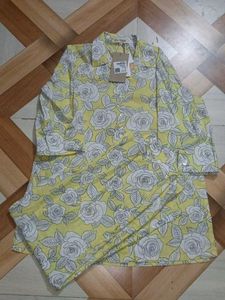 Yellow Rose Print Kurta Set