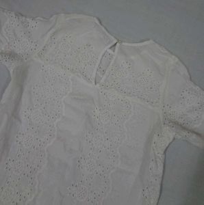 White Broderie Anglaise Top