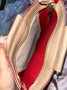 beige elegant sling bag