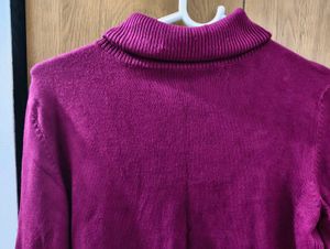 Women's Purple Turtleneck Sweater