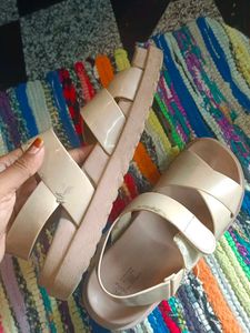 Beige Slingback Sandals