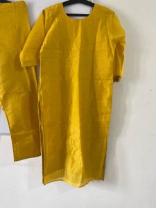 Yellow haldi function Kurta Set