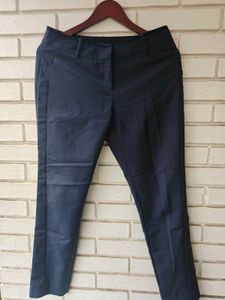 Navy Blue Cropped Trousers