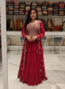 Rani Pink Designer Lehenga in excellent condition