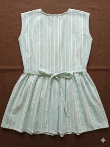 Light Green Striped Wrap Kurta