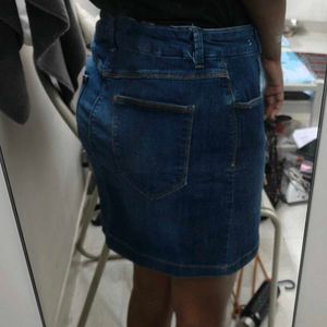 Classic Blue Denim Mini Skirt