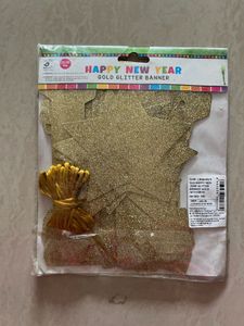 Happy New Year Golden Party Banner