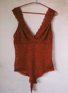 Red Lace H&amp;M Bodysuit