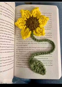 Sunflower Crochet Bookmark