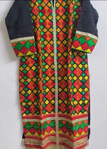Multicoloured Embroided Kurta