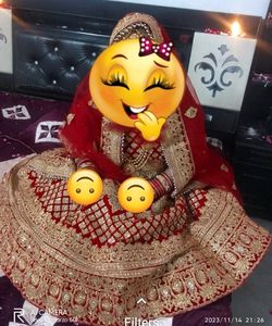 Heavily Zardozi Embroidered Velvet Bridal Lehanga