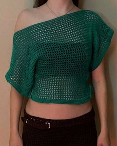 Off shoulder crochet top