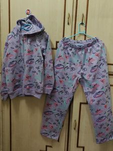 Graffiti Print Hoodie and Sweatpants Set