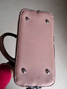 Chic Pink Dome Satchel Bag