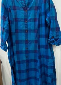 Blue Plaid Kurta