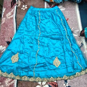 Teal Embellished Ethnic lehenga