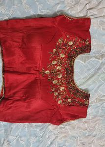 Green Ikat Print Blouse