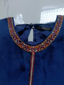 Embroidered Blue Kurta