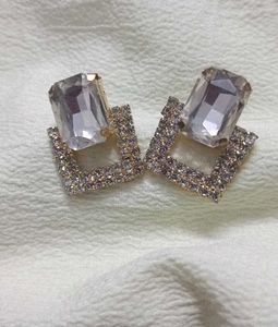 combooo Chunky Crystal Square Earrings