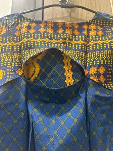last price Blue &amp; Yellow Ethnic Kurti Top