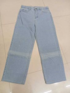 Light Wash Wide Leg Denim Jeans