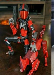 Red and black Action Figure Toy pack of 2