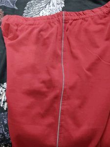 Red Casual Track Pants