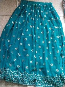 Embellished Teal Kurta and lehnga