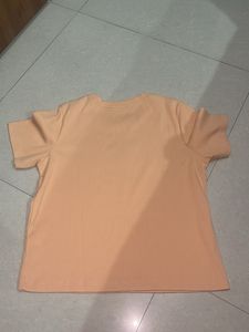 Peach Ribbed Butterfly Top