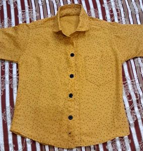 Stylish Yellow Dotted Shirt