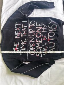 Graphic Print Black Sweatshirt
