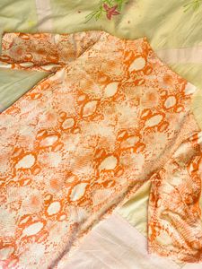 MNG Orange Snake Skin Top