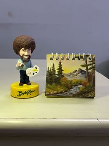 Bob Ross Bobblehead &amp; Painting Flipbook