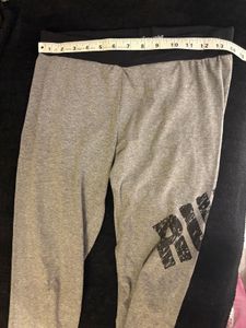Grey Athletic Pants with Logo