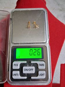 Gold Star Stud Earrings with Crystals