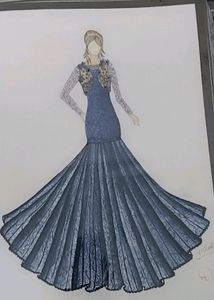 Designer Fish Cut Gown