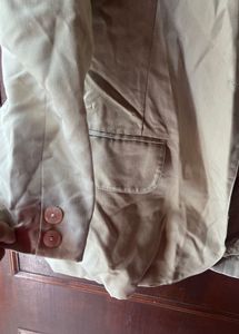 Beige Oversized Blazer
