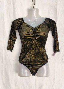 Off-Shoulder Velvet Bodysuit