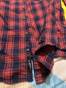 ZARA Plaid Flannel Shirt - Casual Style Size M&amp;S