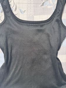 Ribbed Square Neck Tank Top
