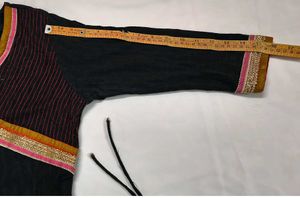 Elegant Black Dark Kurti with Embellished Neckline