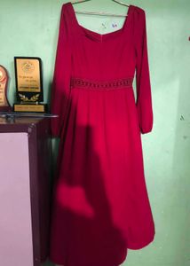 Elegant Maroon Maxi Dress