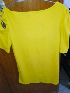 Bright Yellow Puff Sleeve Top