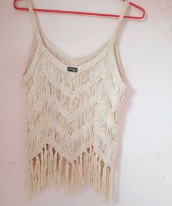 Crochet Fringe Tank Top