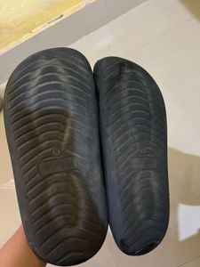 Black Croc-Style Clogs