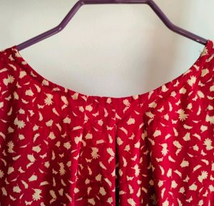 Red Floral Tunic