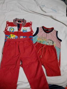 combo kids Cute Boy Red Outfit