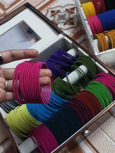Colorful Velvet Bangle Set